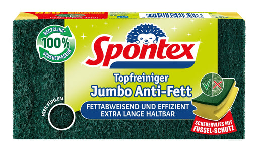 EAN 3384120013926 - Spontex 3384120013926 esponja Rectangular Vellón, Esponja Verde, Amarillo 1 pieza(s) imagen 1