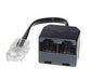 EAN 4017538712332 - S/CONN 0.1m RJ45 - 2x RJ45 Divisor de señal para cable coaxial Negro, Transparente imagen 1