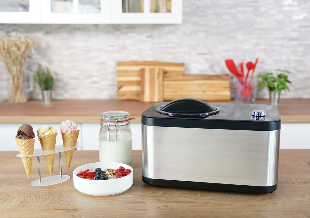 EAN 4011689488269 - Unold 48826 Eismaschine & Joghurtbereiter EVA Compresor de helados 1,5 L 120 W Negro, Acero inoxidable imagen 7