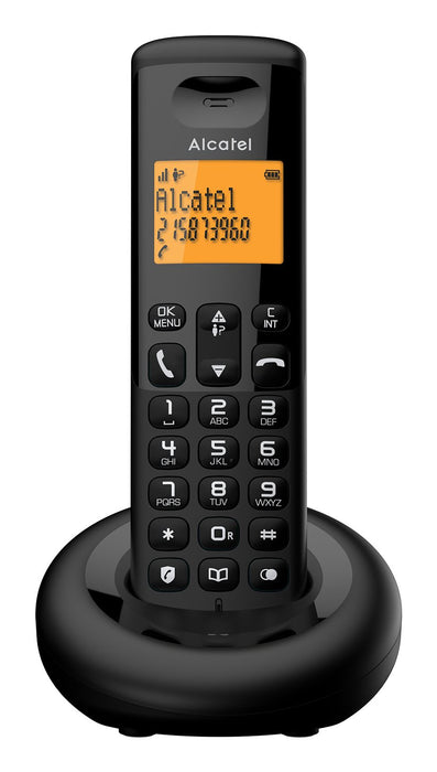 EAN 3700601426724 - Alcatel E160 Teléfono DECT Identificador de llamadas Negro imagen 1