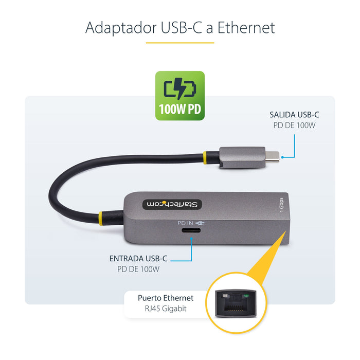 EAN 0065030904759 - StarTech.com 1GPD3-USB-C-ETHERNET adaptador y tarjeta de red 5000 Mbit/s imagen 9