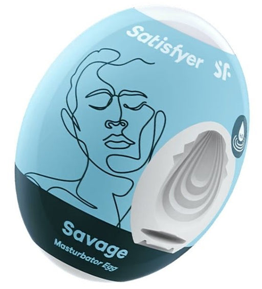 EAN 4049369043415 - Satisfyer Masturbator Egg Single (Savage) Huevo masturbador Blanco Elastómero termoplástico (TPE) imagen 1
