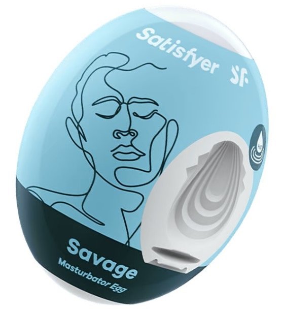 EAN 4049369043415 - Satisfyer Masturbator Egg Single (Savage) Huevo masturbador Blanco Elastómero termoplástico (TPE) imagen 1