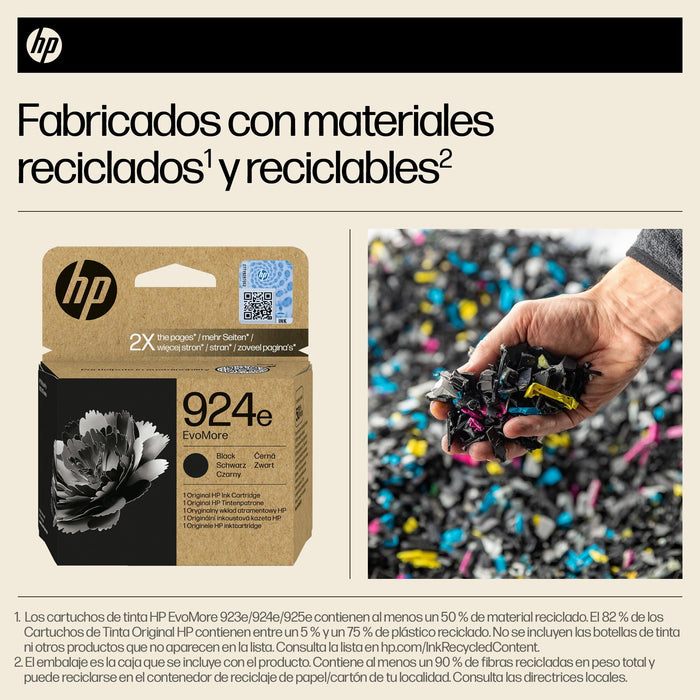 EAN 0196786147517 - HP 924e EvoMore Black Original Ink Cartridge cartucho de tinta 1 pieza(s) Alto rendimiento (XL) Negro imagen 5