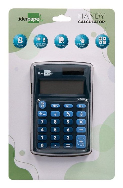 EAN 8423473040656 - Liderpapel XF06 calculadora Bolsillo Calculadora básica Azul imagen 2