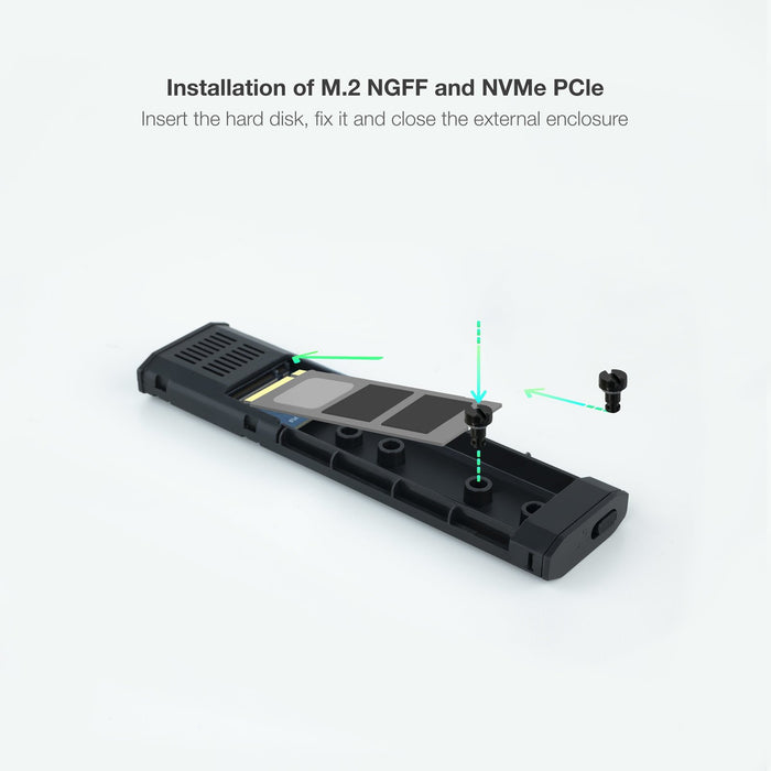 EAN 8433281011427 - TooQ Shura Caja externa para unidad de estado sólido (SSD) Negro M.2 imagen 5