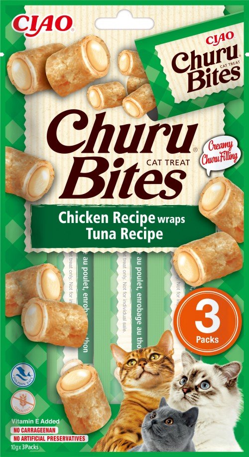 EAN 8859387700797 - CIAO Churu Bites Chicken Recipe wraps Tuna Gato Premio Pollo, Atún 10 g imagen 1
