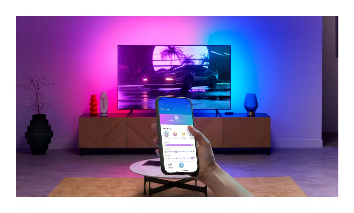 EAN 8720169078604 - WiZ 00231872 Iluminación ambiental para pantalla plana Kit de iluminación ambiental 165,1 cm (65") imagen 4