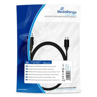 EAN 4260459615613 - MediaRange MRCS182 cable USB USB 3.2 Gen 1 (3.1 Gen 1) 1,8 m USB A USB C Negro imagen 1
