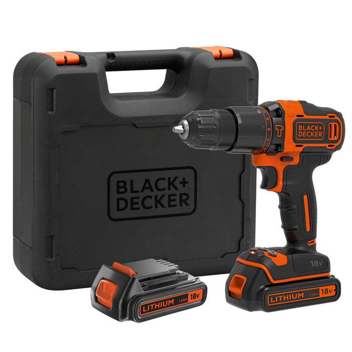 EAN 5035048641149 - Black & Decker BDCHD18KB-QW taladro Sin llave Negro, Naranja imagen 2
