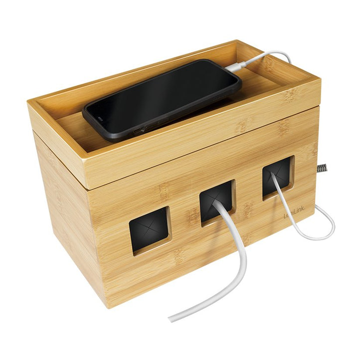 EAN 4052792065015 - LogiLink KAB0076 - Logitech Kabelbox aus Bambus imagen 4