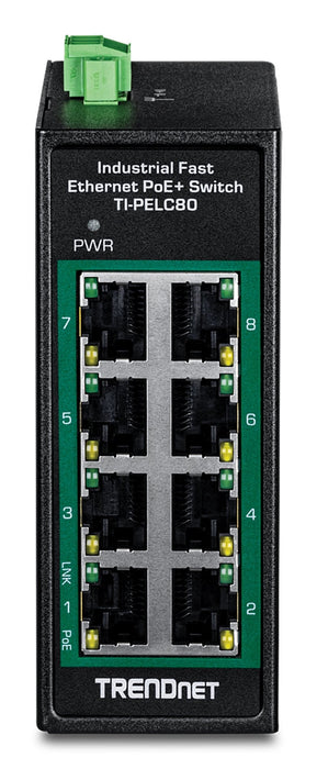 EAN 0710931162967 - Trendnet TI-PELC80 switch No administrado Fast Ethernet (10/100) Energía sobre Ethernet (PoE) Negro imagen 2