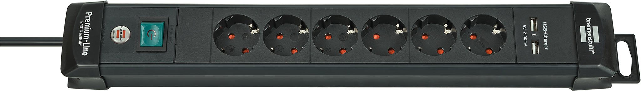 EAN 4007123662975 - Brennenstuhl 1951160601 base múltiple 3 m 6 salidas AC Interior Negro imagen 1