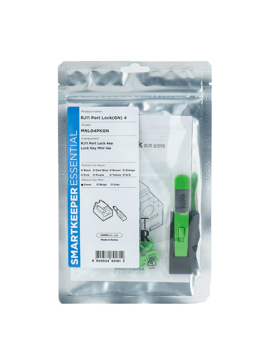 EAN 8809534691812 - Smartkeeper MNL04PKGN bloqueador de puerto Bloqueador de puerto + clave RJ-11 Verde Plástico 1 pieza(s) imagen 1