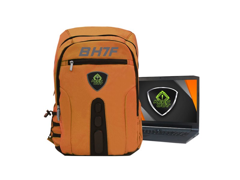 EAN 8435099522744 - KeepOut BK7F mochila Negro, Naranja Imitación piel, Nylon imagen 2