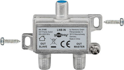 EAN 4040849514456 - Goobay 51445 cable divisor y combinador Divisor de señal para cable coaxial Plata imagen 2