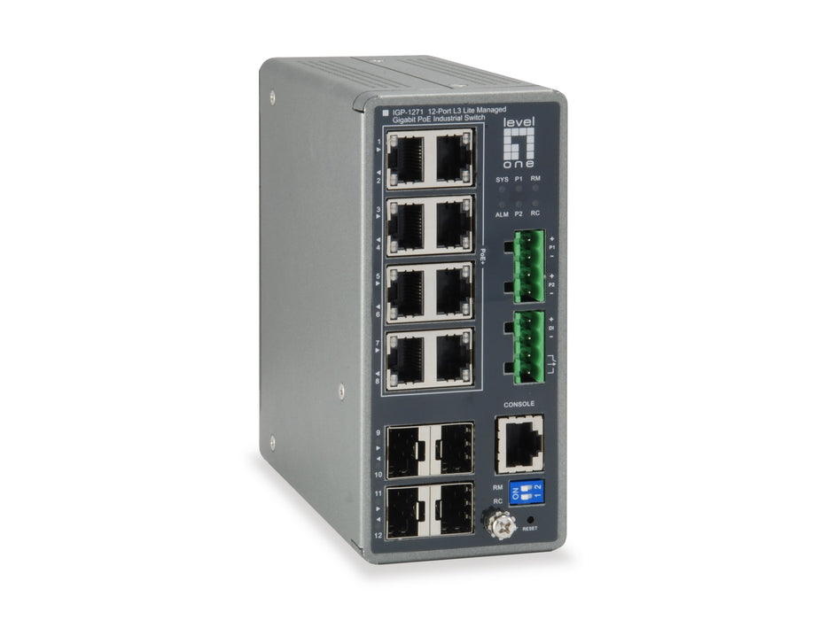 EAN 4015867202654 - LevelOne IGP-1271 switch Gestionado L3 Gigabit Ethernet (10/100/1000) Energía sobre Ethernet (PoE) Gris imagen 1