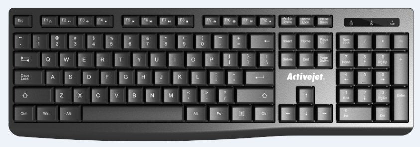 EAN 5901443120100 - Activejet K-3803SW teclado Universal RF inalámbrico QWERTY Internacional de EE.UU. Negro imagen 1