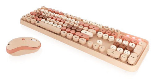 EAN 4250078173472 - KeySonic KSKM-8200M-RF teclado Ratón incluido Oficina RF inalámbrico QWERTZ Alemán Beige, Marrón, Rosa imagen 1