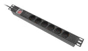 EAN 5901969441772 - Lanberg PDU-06F-0200-BK unidad de distribución de energía (PDU) 6 salidas AC 1U Negro imagen 6