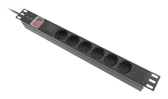 EAN 5901969441826 - Lanberg PDU-06F-0200-IEC-BK unidad de distribución de energía (PDU) 6 salidas AC 1U Negro imagen 3
