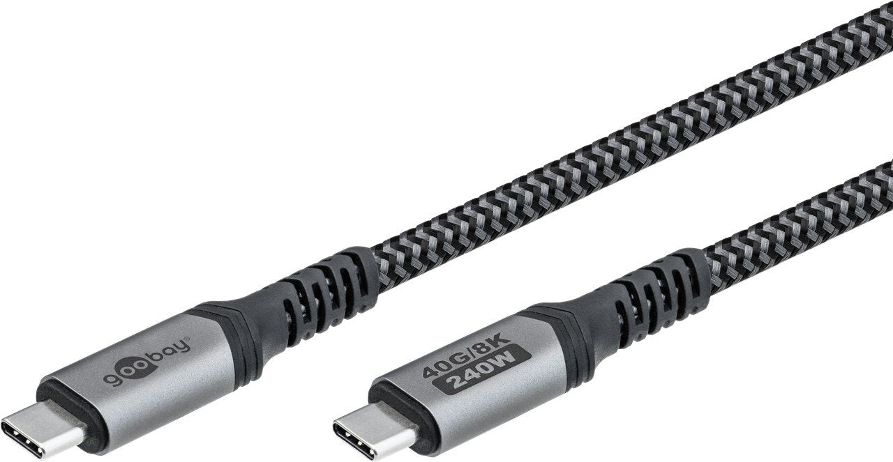 EAN 4040849742118 - Goobay 74211 cable USB 1 m USB C Negro, Gris imagen 3