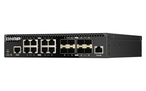 EAN 4711103084311 - QNAP QSW-M3216R-8S8T switch Gestionado L2/L3 10G Ethernet (100/1000/10000) 1U Negro imagen 2
