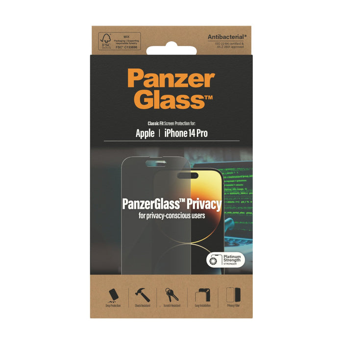 EAN 5711724127687 - PanzerGlass ® Privacy Screen Protector iPhone 14 Pro | Classic Fit Protector de pantalla Apple 1 pieza(s) imagen 3
