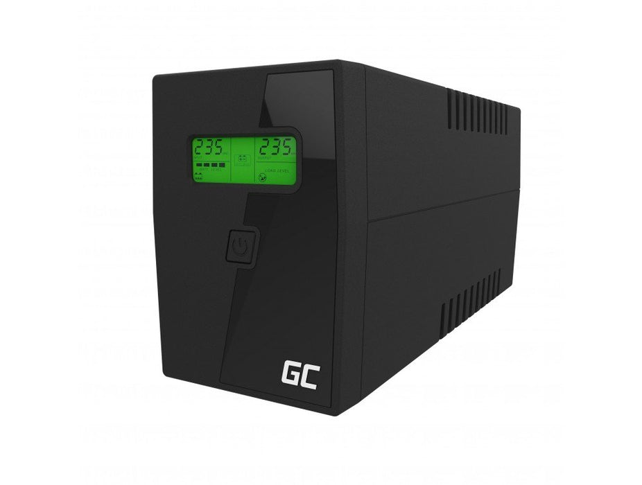 EAN 5902701419615 - Green Cell UPS01LCD sistema de alimentación ininterrumpida (UPS) Línea interactiva 0,6 kVA 360 W 2 salida imagen 1