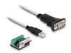 EAN 4043619634651 - DeLOCK 63465 cable de serie Negro, Transparente USB tipo A DB-9 imagen 1