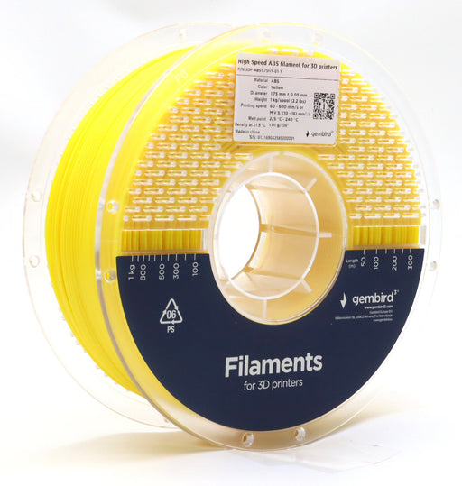 EAN 8716309131698 - Gembird 3DP-ABS1.75HY-01-Y material de impresión 3d ABS Amarillo 1 kg imagen 2