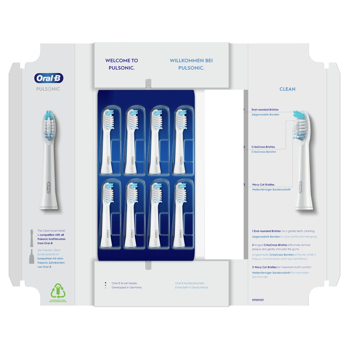 EAN 4210201395348 - Oral-B Pulsonic Clean 81748491 cepillo de cabello 8 pieza(s) Blanco imagen 1