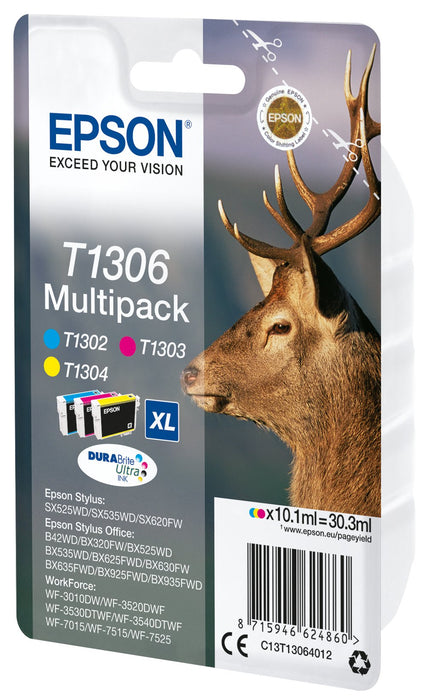 EAN 8715946624860 - Epson Stag T1306 cartucho de tinta 1 pieza(s) Original Alto rendimiento (XL) Cian, Magenta, Amarilloimagen 2)
