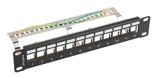 EAN 5901969441789 - Lanberg patch panel blank 12 port 1U 10 ftp for keystone modules black v2 imagen 2