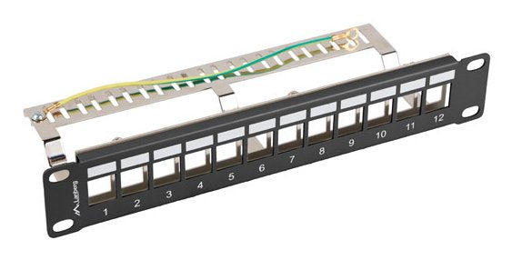 EAN 5901969441789 - Lanberg patch panel blank 12 port 1U 10 ftp for keystone modules black v2 imagen 2