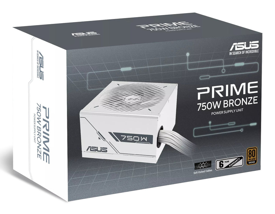 EAN 4711636055147 - ASUS Prime 750W Bronze White Edition unidad de fuente de alimentación 20+4 pin ATX ATX Blanco imagen 10