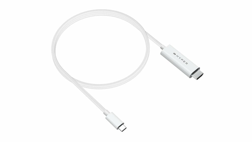 EAN 6941921149758 - HYPER HD6007WHGL cable HDMI 2,5 m USB-C HDMI tipo A (Estándar) Blanco imagen 2