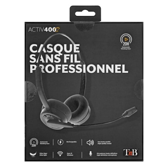EAN 3303170104965 - T'nB BLHSTEREOBT auricular y casco Auriculares Inalámbrico Diadema Oficina/Centro de llamadas USB Tipo C  imagen 4