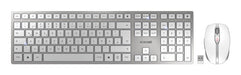 EAN 4025112095344 - CHERRY DW 9100 SLIM teclado Ratón incluido Universal RF Wireless + Bluetooth QWERTZ Alemán Plata imagen 1