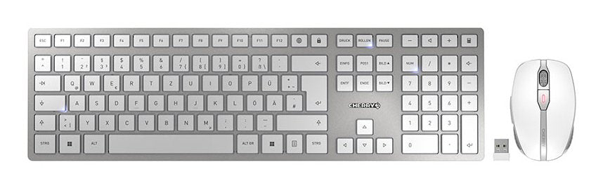 EAN 4025112095344 - CHERRY DW 9100 SLIM teclado Ratón incluido Universal RF Wireless + Bluetooth QWERTZ Alemán Plata imagen 1