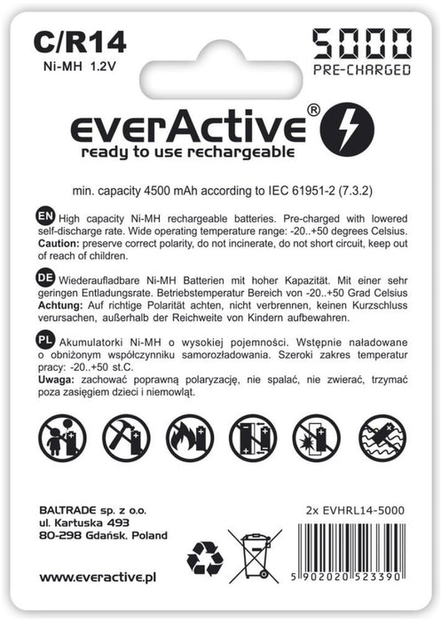 EAN 5902020523390 - Everactive EVHRL14-5000 pila doméstica Batería recargable Níquel-metal hidruro (NiMH) imagen 2