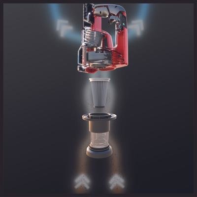 EAN 4006825659061 - Einhell TE-SV 18 Li-Solo Aspiradora escoba 2 en 1 Batería Secar Sin bolsa Negro, Rojo imagen 7