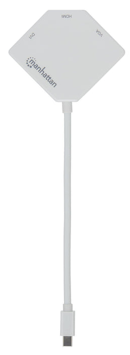 EAN 0766623207362 - Manhattan 207362 adaptador de cable de vídeo 0,25 m Mini DisplayPort DVI-I + VGA (D-Sub) + HDMI Blanco imagen 4