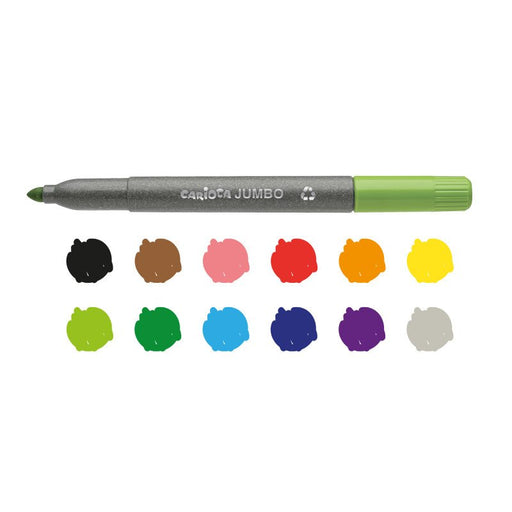 EAN 8003511431013 - Carioca Eco Family Jumbo rotulador Multicolor 12 pieza(s) imagen 2