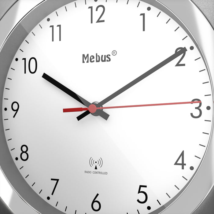 EAN 4007218194527 - Mebus 19452 reloj de mesa o pared Reloj mecánico Alrededor Plata, Blanco imagen 5