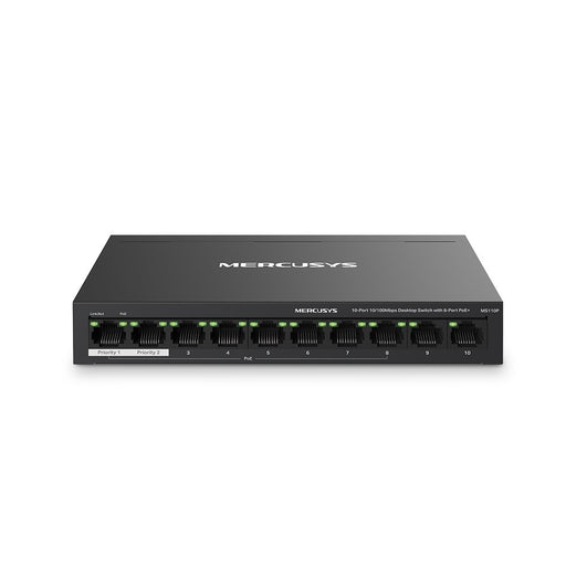 EAN 6957939001162 - Mercusys MS110P switch Gestionado Fast Ethernet (10/100) Energía sobre Ethernet (PoE) Negro imagen 1