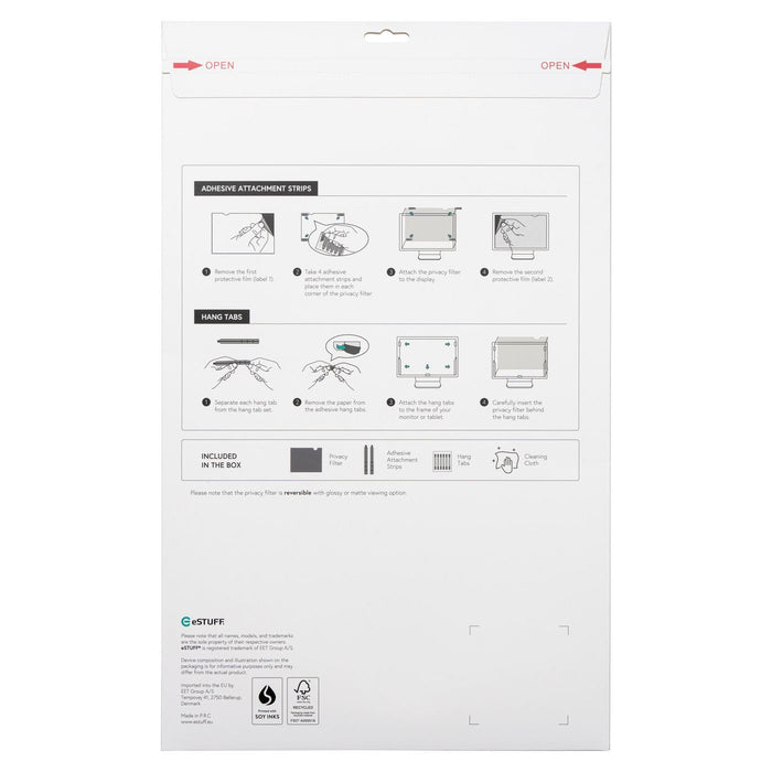 EAN 5715063708927 - eSTUFF GLBB44109309 filtro para monitor 113 cm (44.5") Filtro de privacidad para pantallas sin marco imagen 2