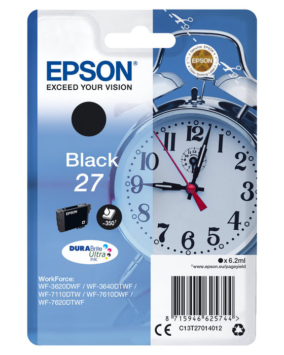 EAN 8715946626826 - Epson Alarm clock C13T27014012 cartucho de tinta 1 pieza(s) Original Rendimiento estándar Negro imagen 1
