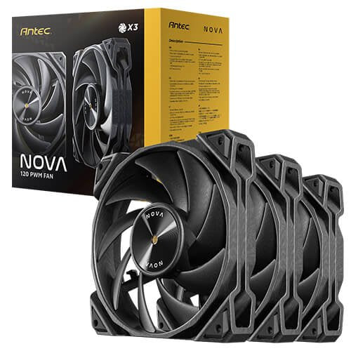 EAN 0761345400510 - Antec Nova Carcasa del ordenador Ventilador 12 cm Negro 3 pieza(s) imagen 11
