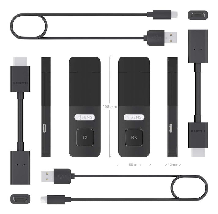 EAN 8435739901755 - AISENS ASWL-H2K30M001-BK extensor audio/video Transmisor y receptor de señales AV imagen 4